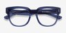 Life Clear Blue AcetateEyeglass Frames from EyeBuyDirect, Closed View