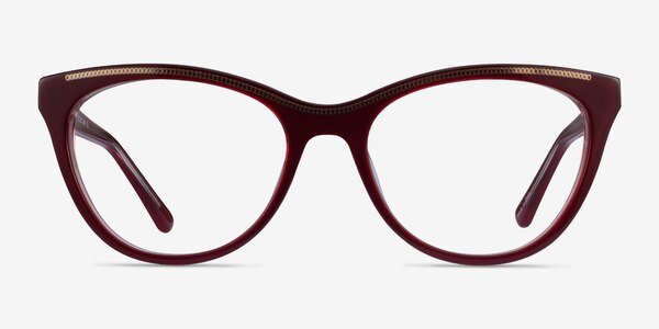 Felicity Burgundy Gold Acétate Montures de lunettes de vue