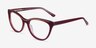 Felicity Burgundy Gold AcetateEyeglass Frames from EyeBuyDirect, Angle View