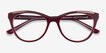 Felicity Burgundy Gold AcetateEyeglass Frames from EyeBuyDirect, Closed View