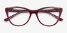 Felicity Burgundy Gold AcetateEyeglass Frames from EyeBuyDirect, Closed View