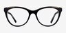 Felicity Black Gold AcetateEyeglass Frames from EyeBuyDirect, Front View