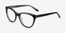 Felicity Black Gold AcetateEyeglass Frames from EyeBuyDirect, Angle View