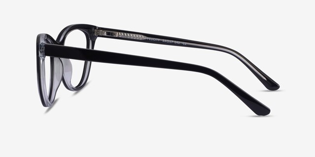 Felicity Black Gold AcetateEyeglass Frames from EyeBuyDirect, Side View