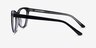 Felicity Black Gold AcetateEyeglass Frames from EyeBuyDirect, Side View