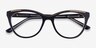 Felicity Black Gold AcetateEyeglass Frames from EyeBuyDirect, Closed View