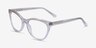 Felicity Clear Gold AcetateEyeglass Frames from EyeBuyDirect, Angle View