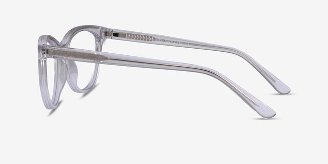 Felicity Clear Gold AcetateEyeglass Frames from EyeBuyDirect, Side View