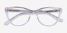 Felicity Clear Gold AcetateEyeglass Frames from EyeBuyDirect, Closed View