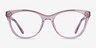 Felicity Clear Pink Rose Gold AcetateEyeglass Frames from EyeBuyDirect, Front View