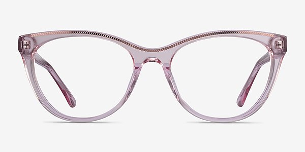 Felicity Clear Pink Rose Gold Acetate Eyeglass Frames