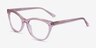 Felicity Clear Pink Rose Gold AcetateEyeglass Frames from EyeBuyDirect, Angle View