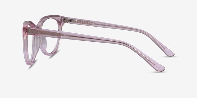 Felicity Clear Pink Rose Gold AcetateEyeglass Frames from EyeBuyDirect, Side View