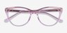 Felicity Clear Pink Rose Gold AcetateEyeglass Frames from EyeBuyDirect, Closed View