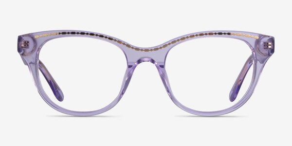 Arcady Clear Purple Gold Acetate Eyeglass Frames