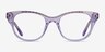 Arcady Clear Purple Gold AcetateEyeglass Frames from EyeBuyDirect, Front View