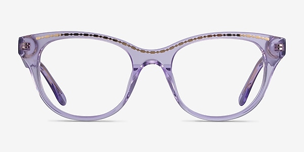 Arcady Clear Purple Gold Acetate Eyeglass Frames