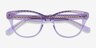 Arcady Clear Purple Gold AcetateEyeglass Frames from EyeBuyDirect, Closed View