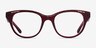 Arcady Burgundy Gold AcétateMontures de lunettes de vue d'EyeBuyDirect, Vue de Face