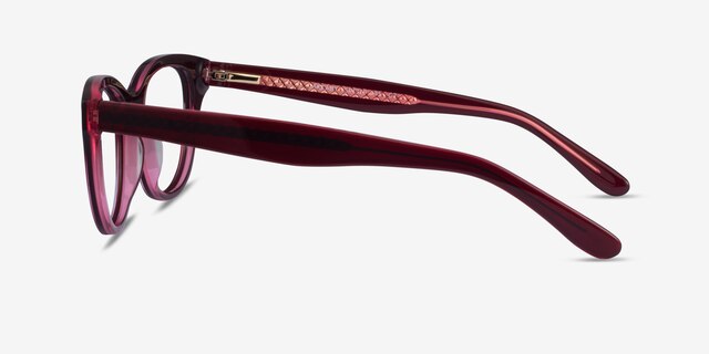 Arcady Burgundy Gold AcétateMontures de lunettes de vue d'EyeBuyDirect, Vue de Côté