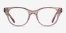 Arcady Clear Pink Gold AcetateEyeglass Frames from EyeBuyDirect, Front View