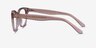 Arcady Clear Pink Gold AcetateEyeglass Frames from EyeBuyDirect, Side View
