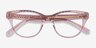 Arcady Clear Pink Gold AcetateEyeglass Frames from EyeBuyDirect, Closed View