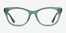 Arabesque Clear Green Gold AcétateMontures de lunettes de vue d'EyeBuyDirect, Vue de Face
