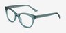 Arabesque Clear Green Gold AcétateMontures de lunettes de vue d'EyeBuyDirect, Vue d'Angle