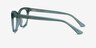 Arabesque Clear Green Gold AcétateMontures de lunettes de vue d'EyeBuyDirect, Vue de Côté