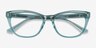 Arabesque Clear Green Gold AcétateMontures de lunettes de vue d'EyeBuyDirect, Vue Rapprochée