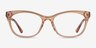 Arabesque Clear Orange Gold AcetateEyeglass Frames from EyeBuyDirect, Front View