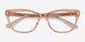 Arabesque Clear Orange Gold AcetateEyeglass Frames from EyeBuyDirect, Closed View