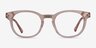 Hoop Clear Pink Gold AcetateEyeglass Frames from EyeBuyDirect, Front View