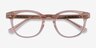 Hoop Clear Pink Gold AcetateEyeglass Frames from EyeBuyDirect, Closed View