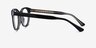 Hoop Black Gold AcetateEyeglass Frames from EyeBuyDirect, Side View
