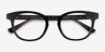 Hoop Black Gold AcetateEyeglass Frames from EyeBuyDirect, Closed View