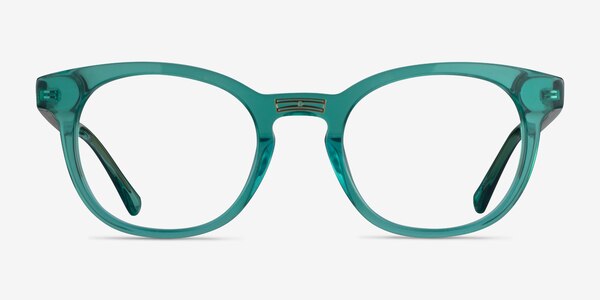 Hoop Emerald Green Gold Acetate Eyeglass Frames