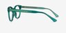 Hoop Emerald Green Gold AcetateEyeglass Frames from EyeBuyDirect, Side View