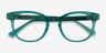 Hoop Emerald Green Gold AcetateEyeglass Frames from EyeBuyDirect, Closed View