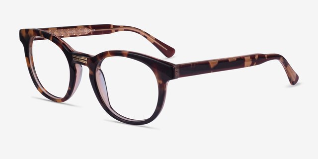 Hoop Tortoise Gold AcetateEyeglass Frames from EyeBuyDirect, Angle View