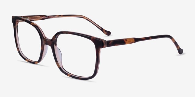 Orient Tortoise AcetateEyeglass Frames from EyeBuyDirect, Angle View