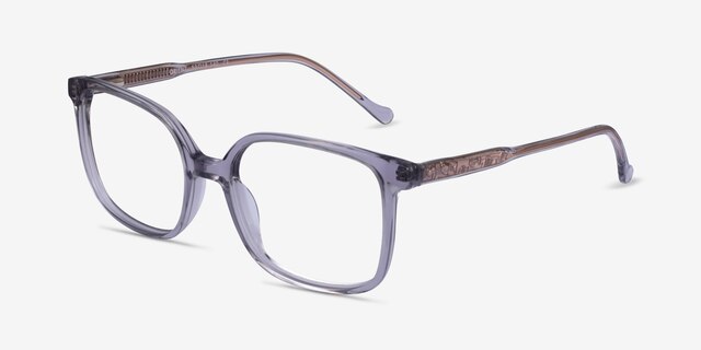 Orient Clear Gray AcetateEyeglass Frames from EyeBuyDirect, Angle View