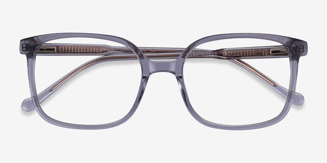 Orient Clear Gray AcetateEyeglass Frames from EyeBuyDirect, Closed View
