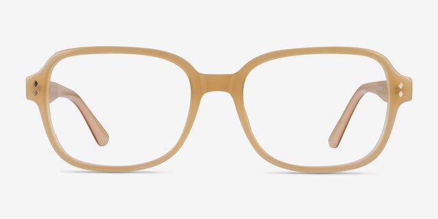 Patina Yellow AcetateEyeglass Frames from EyeBuyDirect, Front View