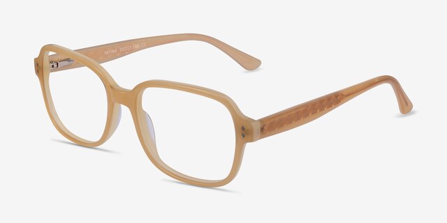 Patina Yellow AcetateEyeglass Frames from EyeBuyDirect, Angle View