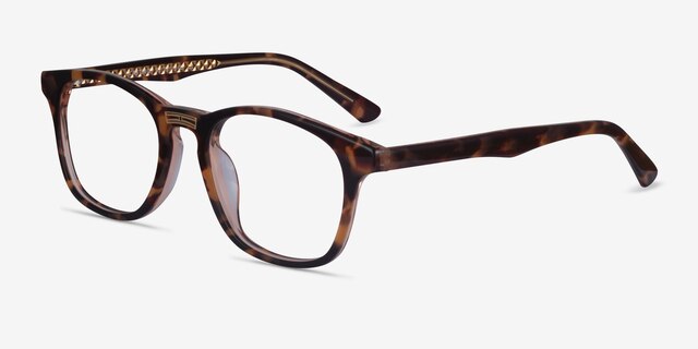 Casting Tortoise Gold AcetateEyeglass Frames from EyeBuyDirect, Angle View