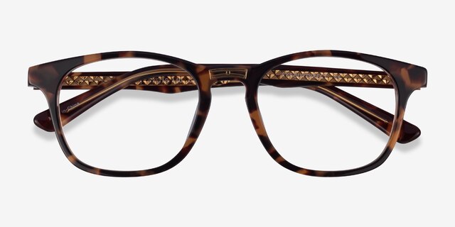Casting Tortoise Gold AcetateEyeglass Frames from EyeBuyDirect, Closed View