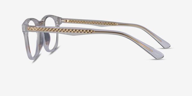 Casting Clear Gold AcetateEyeglass Frames from EyeBuyDirect, Side View