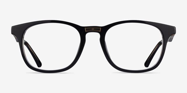 Casting Black Gold AcetateEyeglass Frames from EyeBuyDirect, Front View